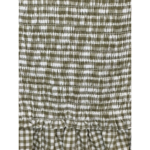 NWT VERONICA BEARD Jeans Aloya Smocked Cotton Blend Miniskirt Sz Large Gingham - Picture 7 of 7